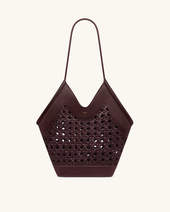 Maribel Borsa tote con pannelli intrecciati - Bordeaux