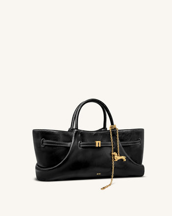 Maeve Borsa Tote con Charm Metallico a Forma di Bassotto - Nero