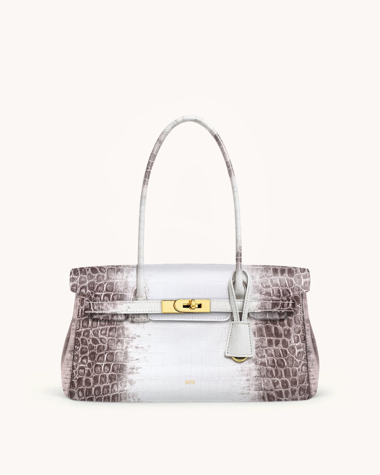 Yara Borsa a Spalla - Bianco Coccodrillo