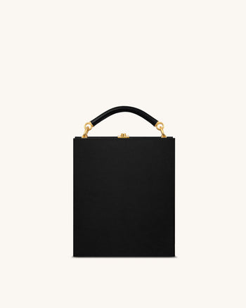 Elle Borsa a Mano con Perline Colorate a Forma di Libro - Nero
