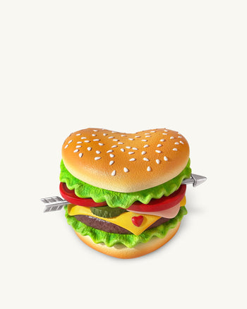 Pochette fantaisie Burger cœur - Multicolore