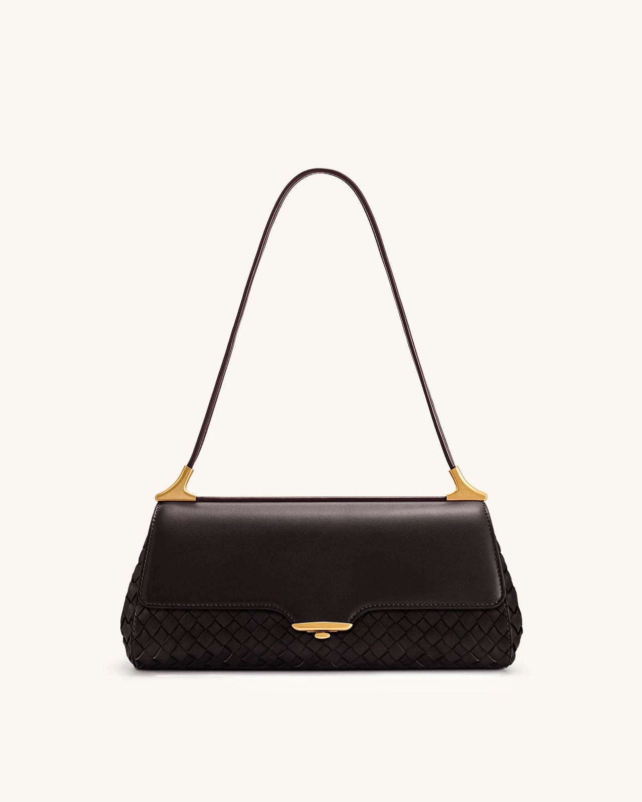 Eloise Borsa a Spalla Intrecciata - Marrone Scuro