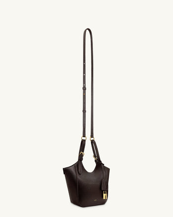 Ines Bolso Tote con Candado - Marrón Oscuro