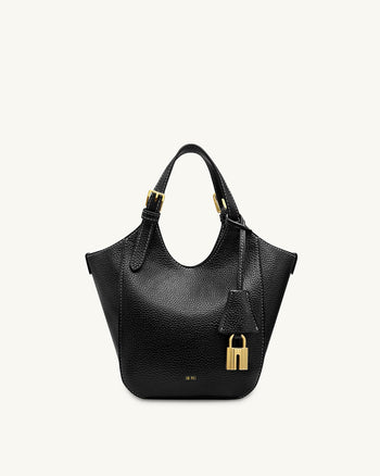 Ines Bolso Tote con Candado - Nero