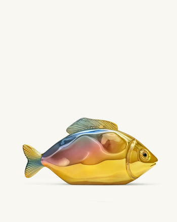 Pochette en forme de poisson - Or/Bleu