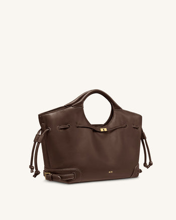 Elara Borsa tote con coulisse - Marrone