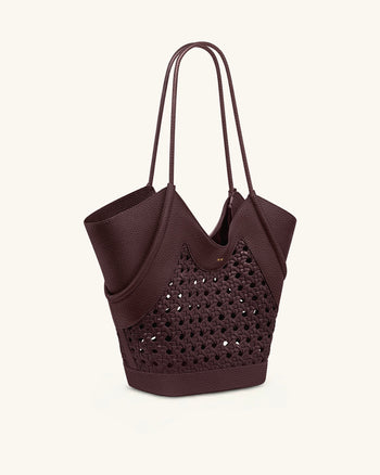 Maribel Borsa tote con pannelli intrecciati - Bordeaux
