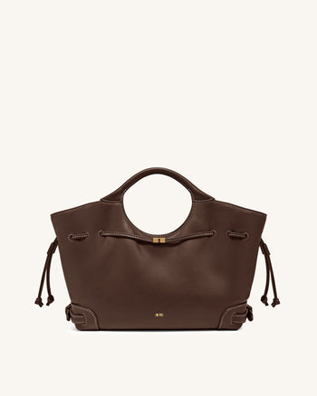 Elara Borsa tote con coulisse - Marrone