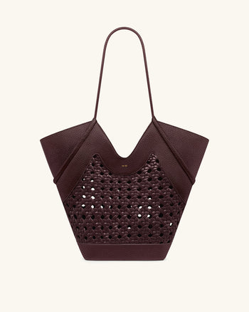 Maribel Borsa tote con pannelli intrecciati - Bordeaux