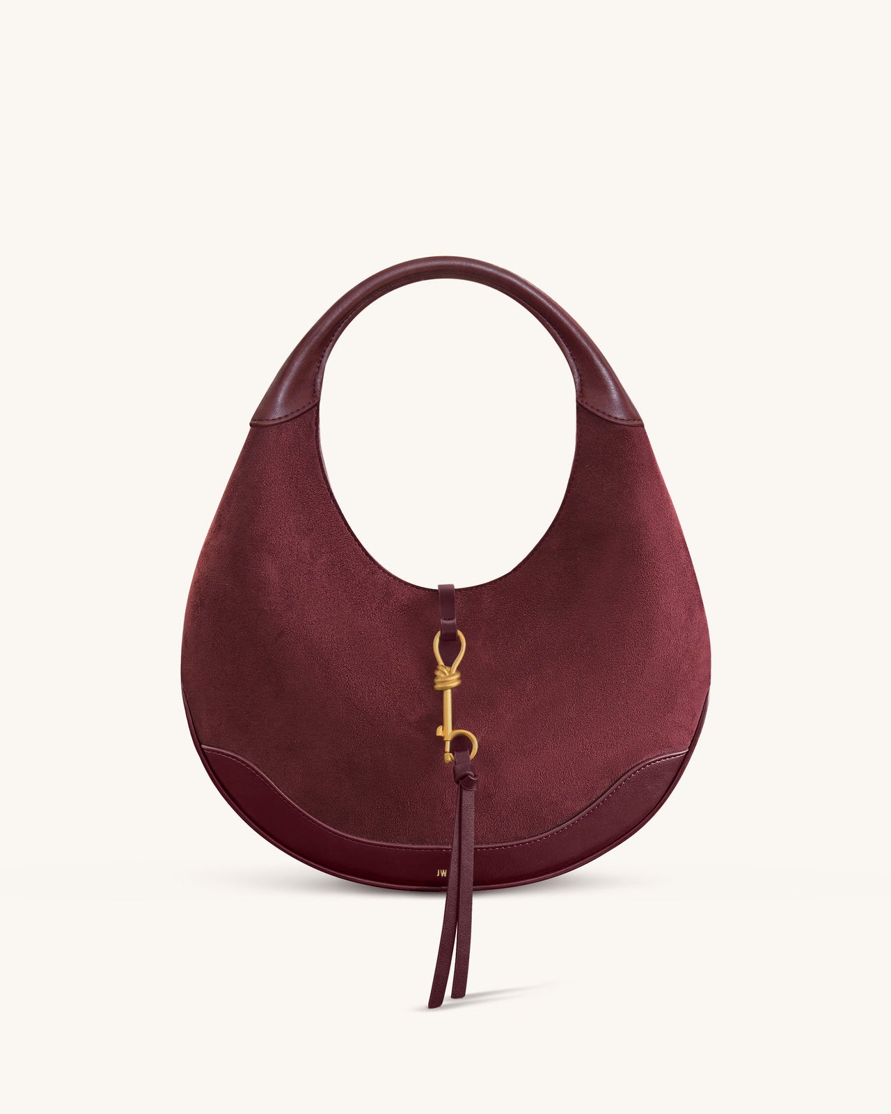 Colette Borsa a mezzaluna hobo in finto camoscio - Bordeaux scuro