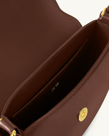 Diana Borsa a Sella con Patta ad Anello - Marrone