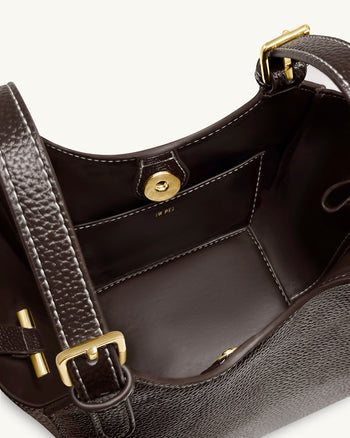 Ines Bolso Tote con Candado - Marrón Oscuro