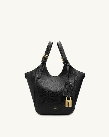 Ines Bolso Tote con Candado - Nero