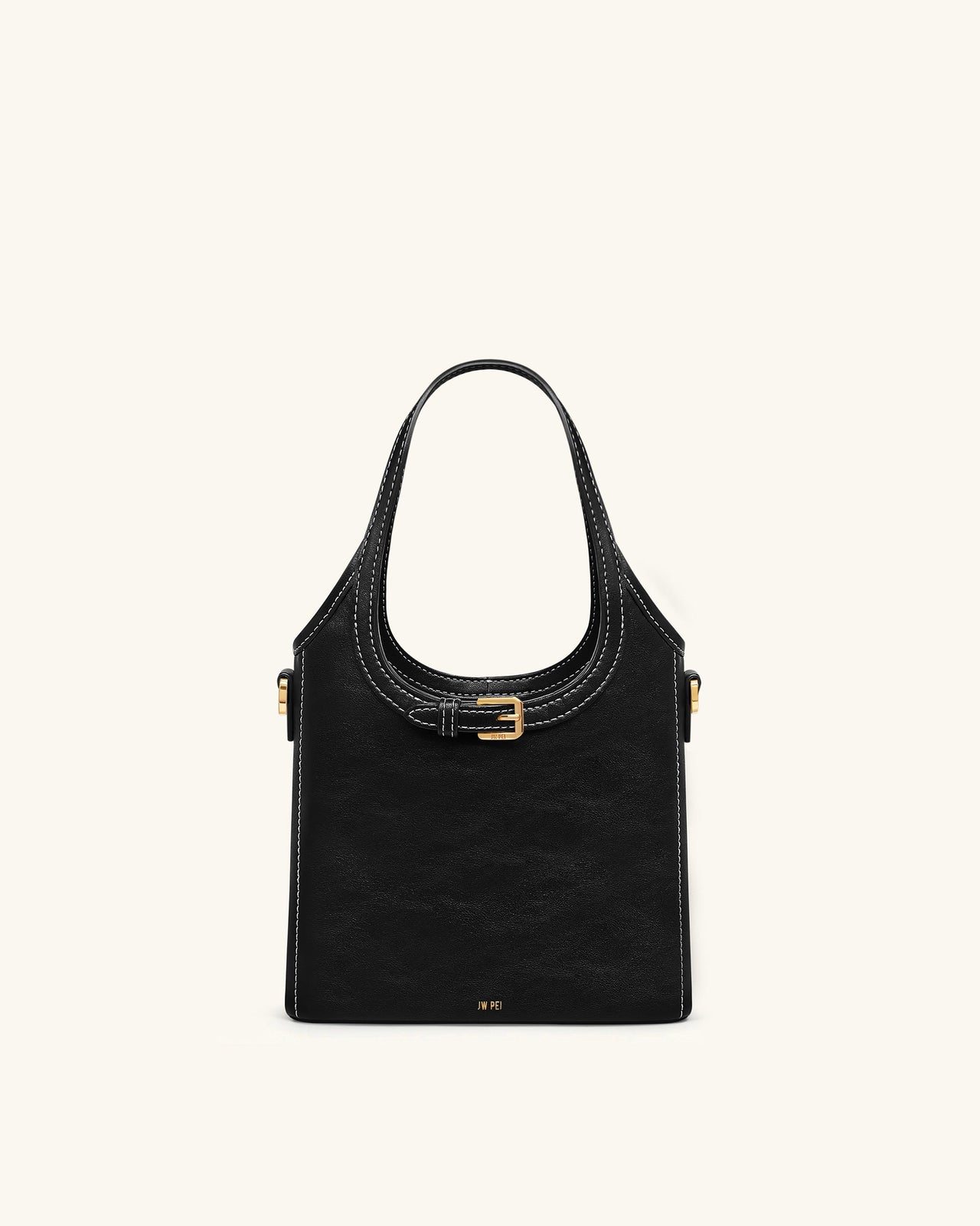 Brooke Mini Borsa a Mano Cinturata e Impreziosita - Nero