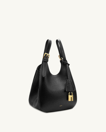 Ines Bolso Tote con Candado - Nero