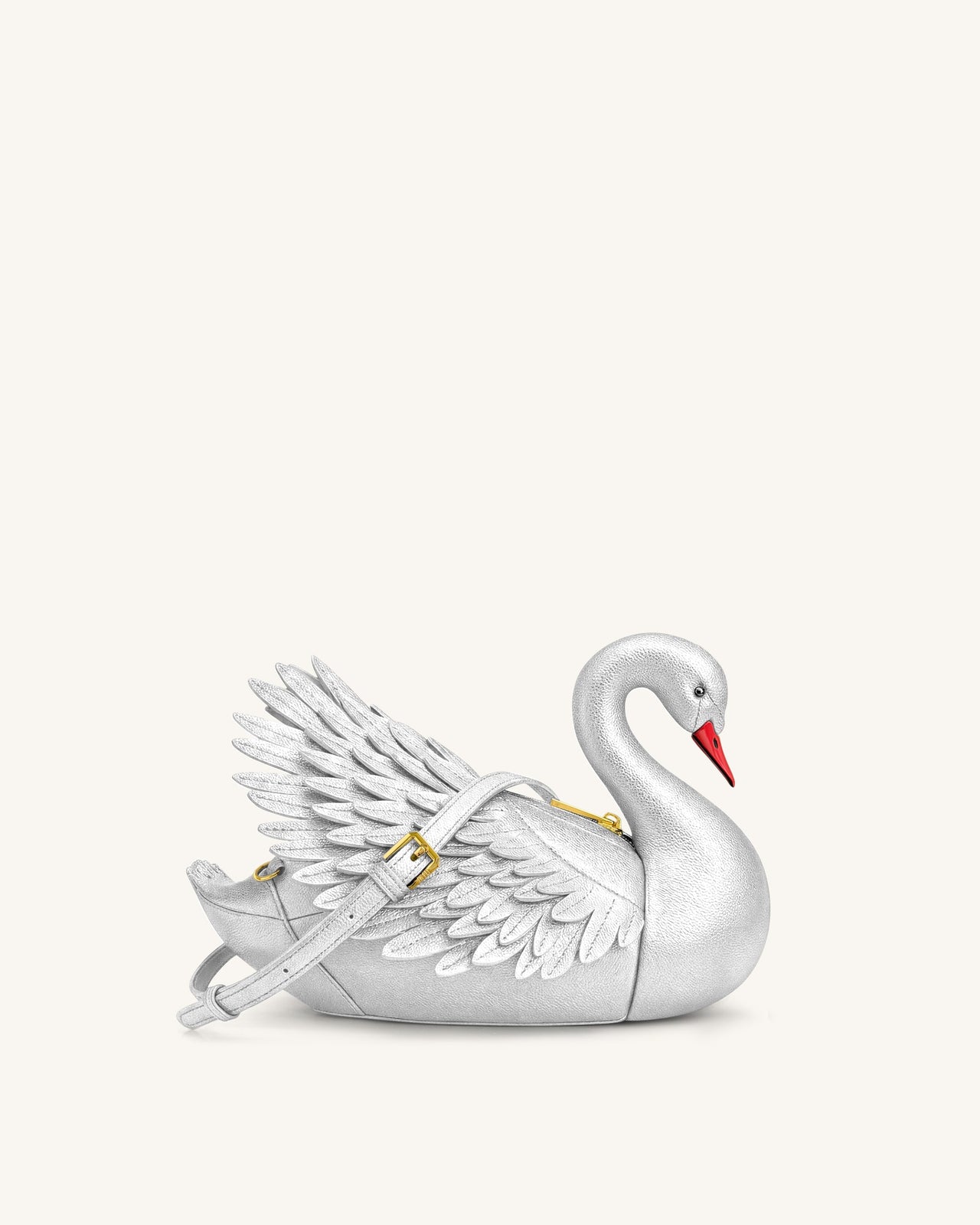 Alani Borsa a tracolla a forma di cigno - Argento