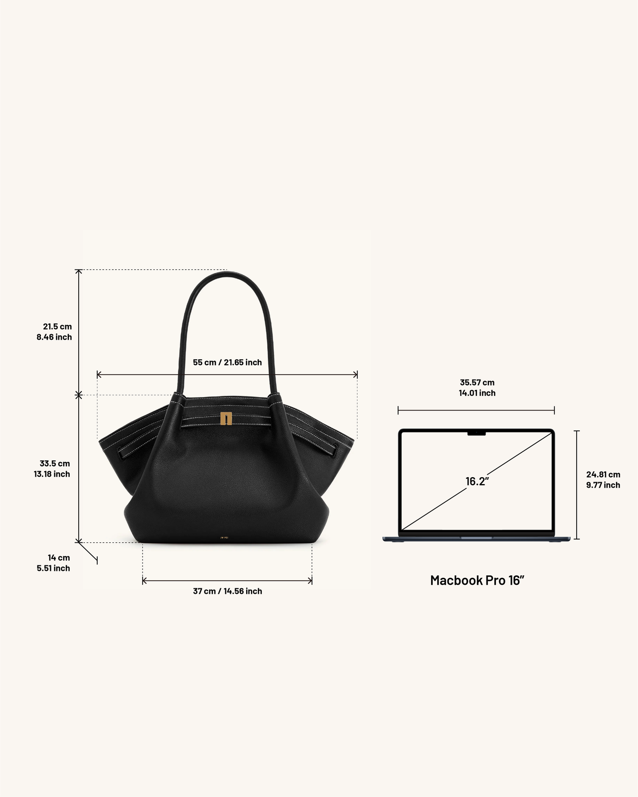 Hana Borsa tote grande - Nero