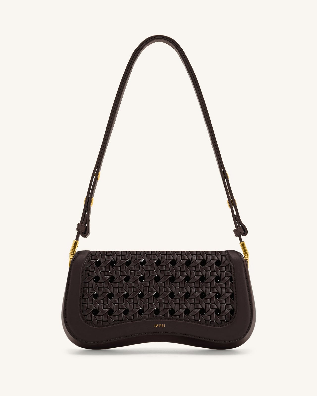 Joy Borsa a spalla intrecciata - Rosso scuro