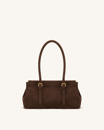 Brielle Borsa tote in finta pelle scamosciata - Marrone