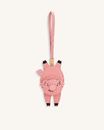 Charm per borsa maialino giocoso - Rosa