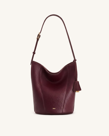 Zora Borsa a secchiello martellata - Bordeaux scuro