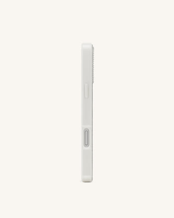 Cover per telefono in cristallo artificiale Corallo Rosa – Bianco