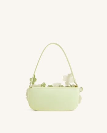Leona Borsa a spalla con perline - Verde chiaro
