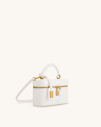 Cleo Borsa a mano a scatola - Bianco sporco