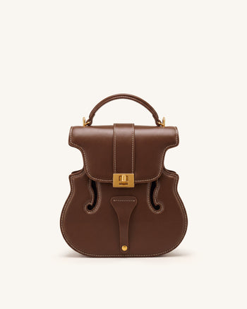 Borsa a mano a forma di violino - Marrone scuro