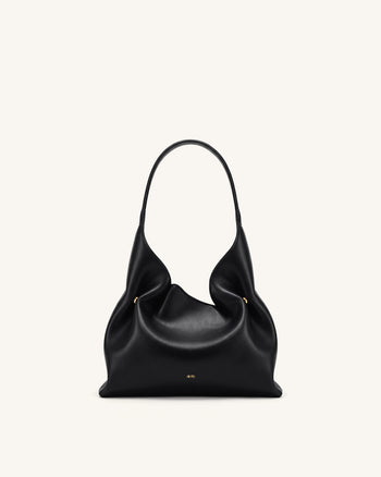 Velora Borsa a spalla hobo liscia - Nero