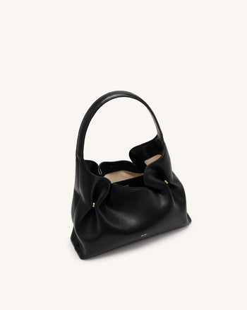 Velora Borsa a spalla hobo liscia - Nero