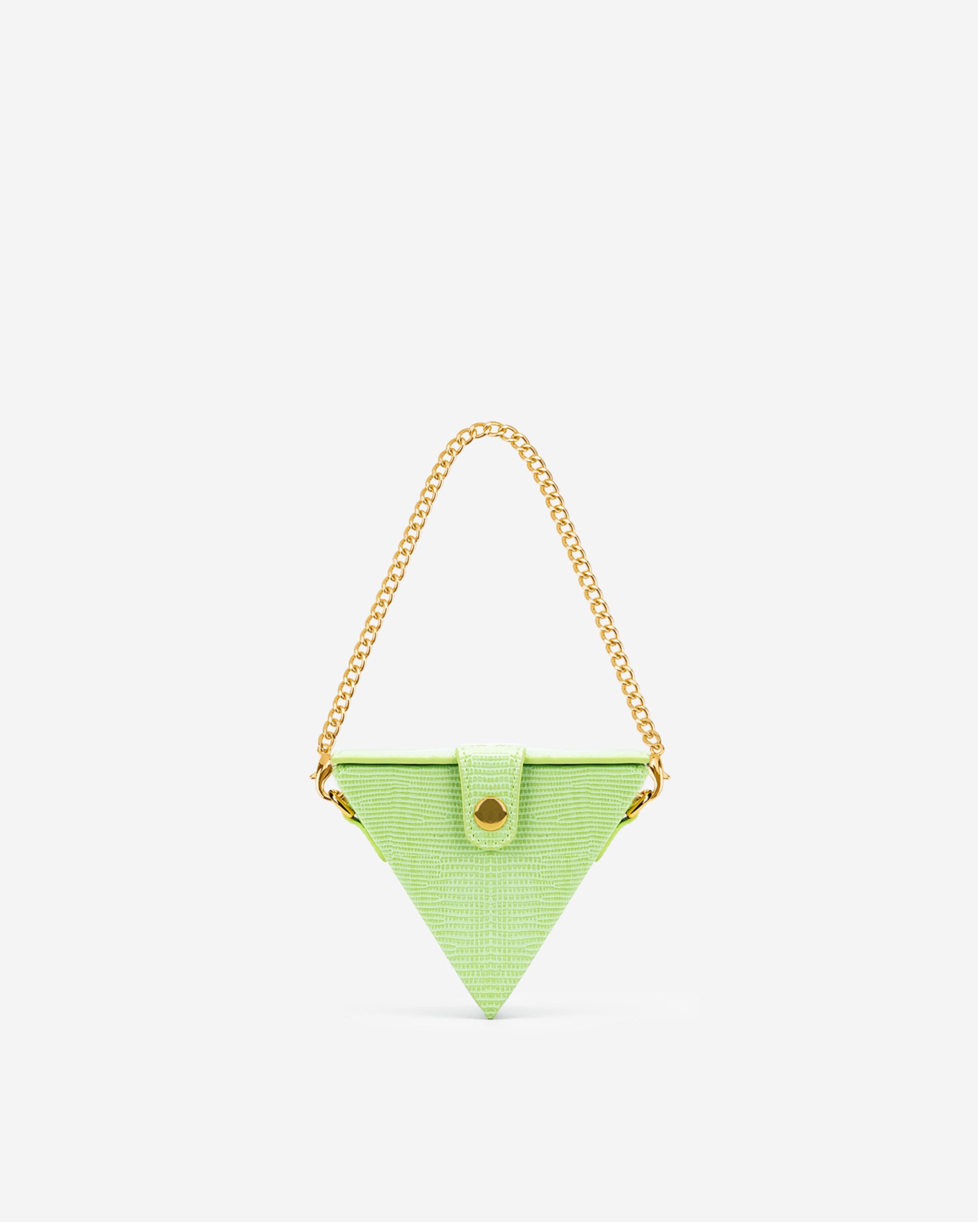 Triangle Mini Box - Limone Verde Lizard